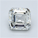 Diamante Natural 1.50 quilates, Asscher , Color J, claridad VS2 y certificado GIA