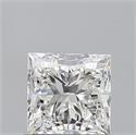 Natural Diamond 0.60 Carats, Princess with  Cut, G Color, SI1 Clarity and Certified by GIA