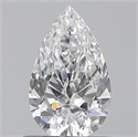Natural Diamond 0.60 Carats, Pear with  Cut, D Color, SI2 Clarity and Certified by GIA