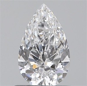 Picture of Natural Diamond 0.60 Carats, Pear with  Cut, D Color, SI2 Clarity and Certified by GIA