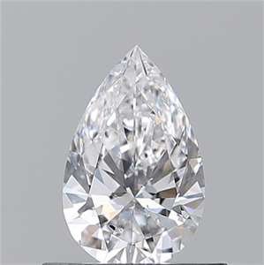 Picture of Natural Diamond 0.50 Carats, Pear with  Cut, D Color, SI2 Clarity and Certified by GIA