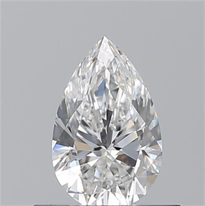 Picture of Natural Diamond 0.52 Carats, Pear with  Cut, F Color, VS2 Clarity and Certified by GIA