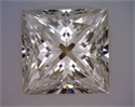 Natural Diamond 2.10 Carats, Princess with  Cut, J Color, VS1 Clarity and Certified by GIA