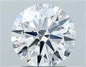 Natural Diamond 1.80 Carats, Round with Excellent Cut, D Color, VVS1 Clarity and Certified by GIA