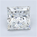 Natural Diamond 3.01 Carats, Princess with  Cut, H Color, VS1 Clarity and Certified by GIA