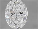 Natural Diamond 0.43 Carats, Oval with  Cut, F Color, VVS2 Clarity and Certified by IGI
