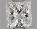 Natural Diamond 0.52 Carats, Princess with  Cut, F Color, SI2 Clarity and Certified by IGI