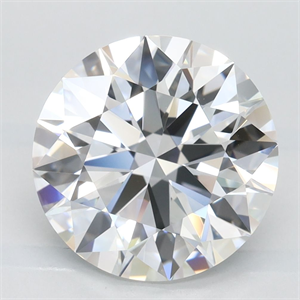 Picture of Lab Grown Diamond 3.38 Carats, Round with Excellent Cut, D Color, VVS1 Clarity and Certified by GIA