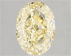 Picture of Lab Grown Diamond 2.07 Carats, Oval with  Cut, Fancy Intense Yellow Color, VS1 Clarity and Certified by IGI