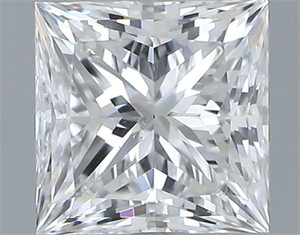 Picture of Natural Diamond 0.51 Carats, Princess with  Cut, G Color, SI1 Clarity and Certified by GIA