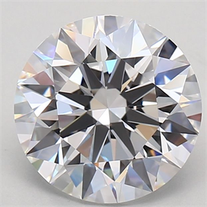 Picture of Lab Grown Diamond 3.03 Carats, Round with Excellent Cut, D Color, IF Clarity and Certified by GIA