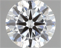 Lab Grown Diamond 1.09 Carats, Round with Ideal Cut, D Color, VVS2 Clarity and Certified by IGI