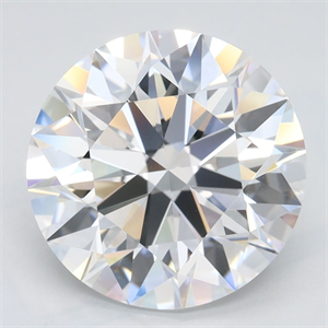 Picture of Lab Grown Diamond 4.01 Carats, Round with Excellent Cut, D Color, VVS1 Clarity and Certified by GIA