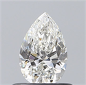 Natural Diamond 0.51 Carats, Pear with  Cut, H Color, VVS1 Clarity and Certified by GIA