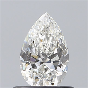 Picture of Natural Diamond 0.51 Carats, Pear with  Cut, H Color, VVS1 Clarity and Certified by GIA