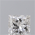 Natural Diamond 0.40 Carats, Princess with  Cut, D Color, VS2 Clarity and Certified by GIA