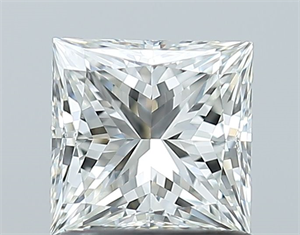 Picture of Natural Diamond 1.01 Carats, Princess with  Cut, H Color, VVS2 Clarity and Certified by GIA