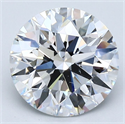 Natural Diamond 2.59 Carats, Round with Excellent Cut, E Color, VS2 Clarity and Certified by GIA