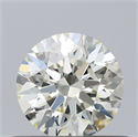 Natural Diamond 0.55 Carats, Round with Excellent Cut, L Color, VVS2 Clarity and Certified by GIA