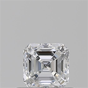 Picture of Natural Diamond 0.51 Carats, Asscher with  Cut, D Color, VVS2 Clarity and Certified by GIA