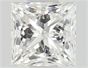 Natural Diamond 0.51 Carats, Princess with  Cut, H Color, VS1 Clarity and Certified by GIA