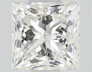 Picture of Natural Diamond 0.51 Carats, Princess with  Cut, H Color, VS1 Clarity and Certified by GIA