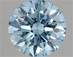 Picture of Lab Grown Diamond 2.02 Carats, Round with Ideal Cut, Fancy Vivid Blue Color, VS1 Clarity and Certified by IGI
