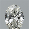 Natural Diamond 0.40 Carats, Oval with  Cut, G Color, VVS1 Clarity and Certified by GIA