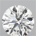 Lab Grown Diamond 1.08 Carats, Round with Ideal Cut, D Color, VVS2 Clarity and Certified by IGI
