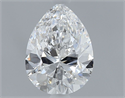 Natural Diamond 0.50 Carats, Pear with  Cut, D Color, SI2 Clarity and Certified by GIA