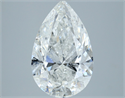 Natural Diamond 4.02 Carats, Pear with  Cut, G Color, SI2 Clarity and Certified by IGI