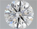 Lab Grown Diamond 1.09 Carats, Round with Ideal Cut, E Color, SI1 Clarity and Certified by IGI