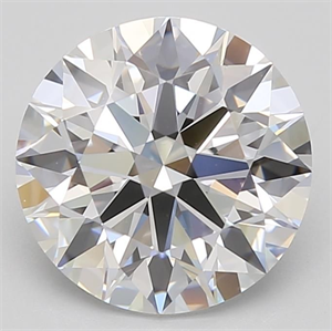 Picture of Lab Grown Diamond 3.13 Carats, Round with Excellent Cut, D Color, IF Clarity and Certified by GIA