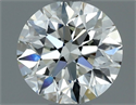 Natural Diamond 0.50 Carats, Round with Excellent Cut, H Color, VVS2 Clarity and Certified by IGI