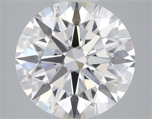 Picture of Lab Grown Diamond 3.07 Carats, Round with Ideal Cut, D Color, VVS2 Clarity and Certified by IGI
