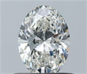 Natural Diamond 0.56 Carats, Oval with  Cut, G Color, VVS1 Clarity and Certified by IGI