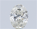 Natural Diamond 1.00 Carats, Oval with  Cut, J Color, SI2 Clarity and Certified by IGI
