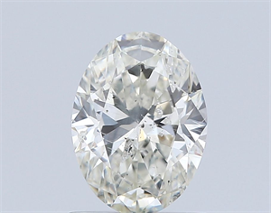 Picture of Natural Diamond 1.00 Carats, Oval with  Cut, J Color, SI2 Clarity and Certified by IGI