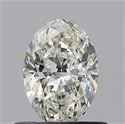 Natural Diamond 0.60 Carats, Oval with  Cut, J Color, VS1 Clarity and Certified by GIA