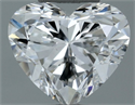 Natural Diamond 0.50 Carats, Heart with  Cut, E Color, VS2 Clarity and Certified by GIA