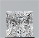 Natural Diamond 0.90 Carats, Princess with  Cut, E Color, VS1 Clarity and Certified by GIA