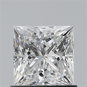 Picture of Natural Diamond 0.90 Carats, Princess with  Cut, E Color, VS1 Clarity and Certified by GIA