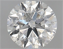 Natural Diamond 0.75 Carats, Round with Excellent Cut, H Color, I1 Clarity and Certified by GIA