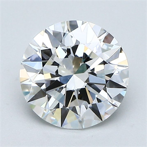 Picture of Natural Diamond 1.70 Carats, Round with Excellent Cut, E Color, VVS1 Clarity and Certified by GIA
