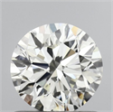 Natural Diamond 0.90 Carats, Round with Excellent Cut, I Color, IF Clarity and Certified by IGI