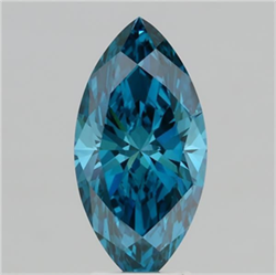 Picture of Lab Grown Diamond 3.50 Carats, Marquise with  Cut, Fancy Vivid Blue Color, VS1 Clarity and Certified by IGI