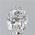 Natural Diamond 0.50 Carats, Oval with  Cut, D Color, VVS1 Clarity and Certified by GIA