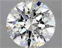 Natural Diamond 3.01 Carats, Round with Excellent Cut, J Color, IF Clarity and Certified by HRD