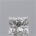 Natural Diamond 0.50 Carats, Princess with  Cut, E Color, VVS2 Clarity and Certified by GIA