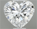 Natural Diamond 0.34 Carats, Heart with  Cut, D Color, IF Clarity and Certified by GIA